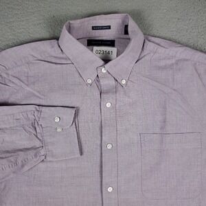 Tommy Hilfiger Shirt Mens Large Purple Casual Button Up Long Sleeve